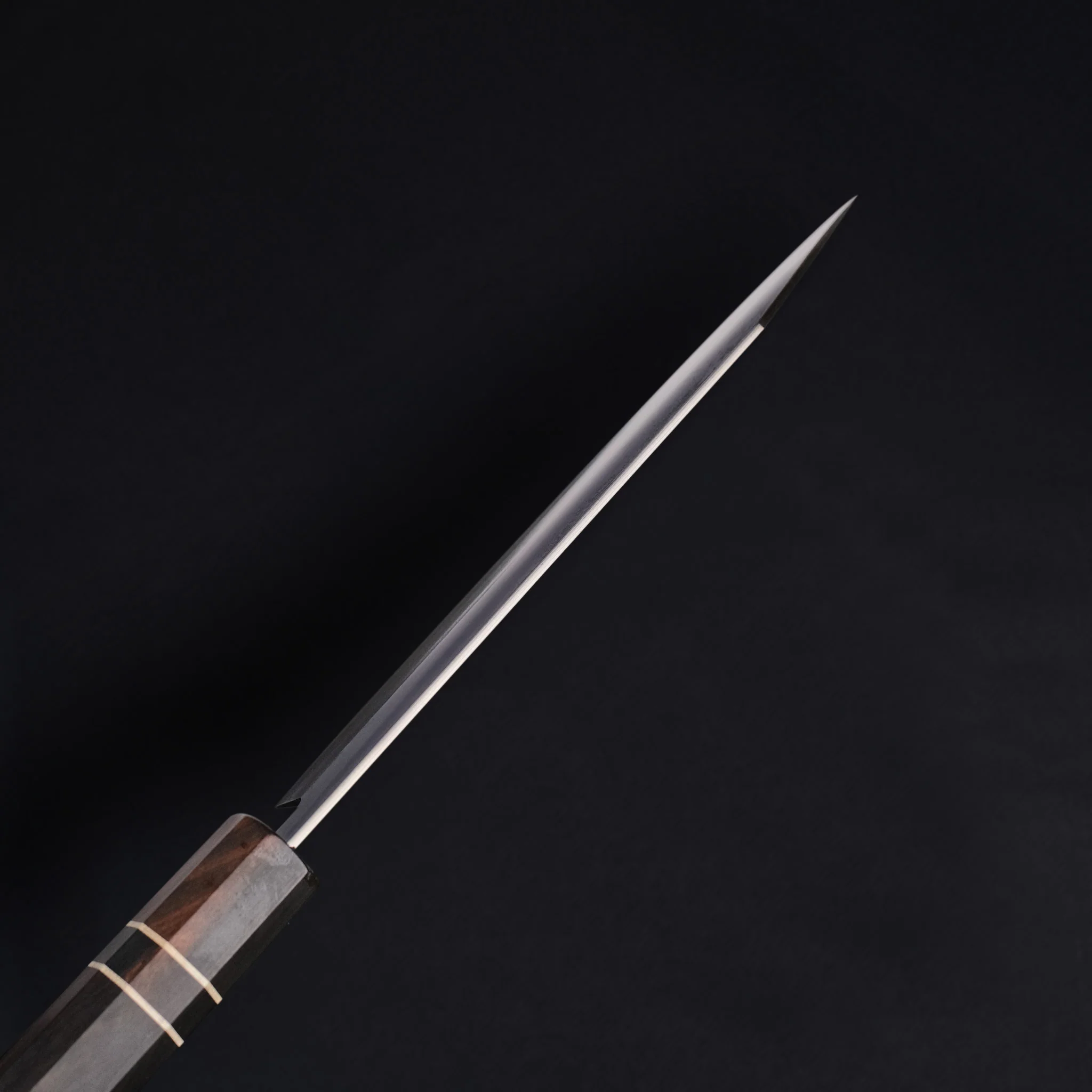 K04 Bunka Blue Steel Ebony Wood Handle - Image 5
