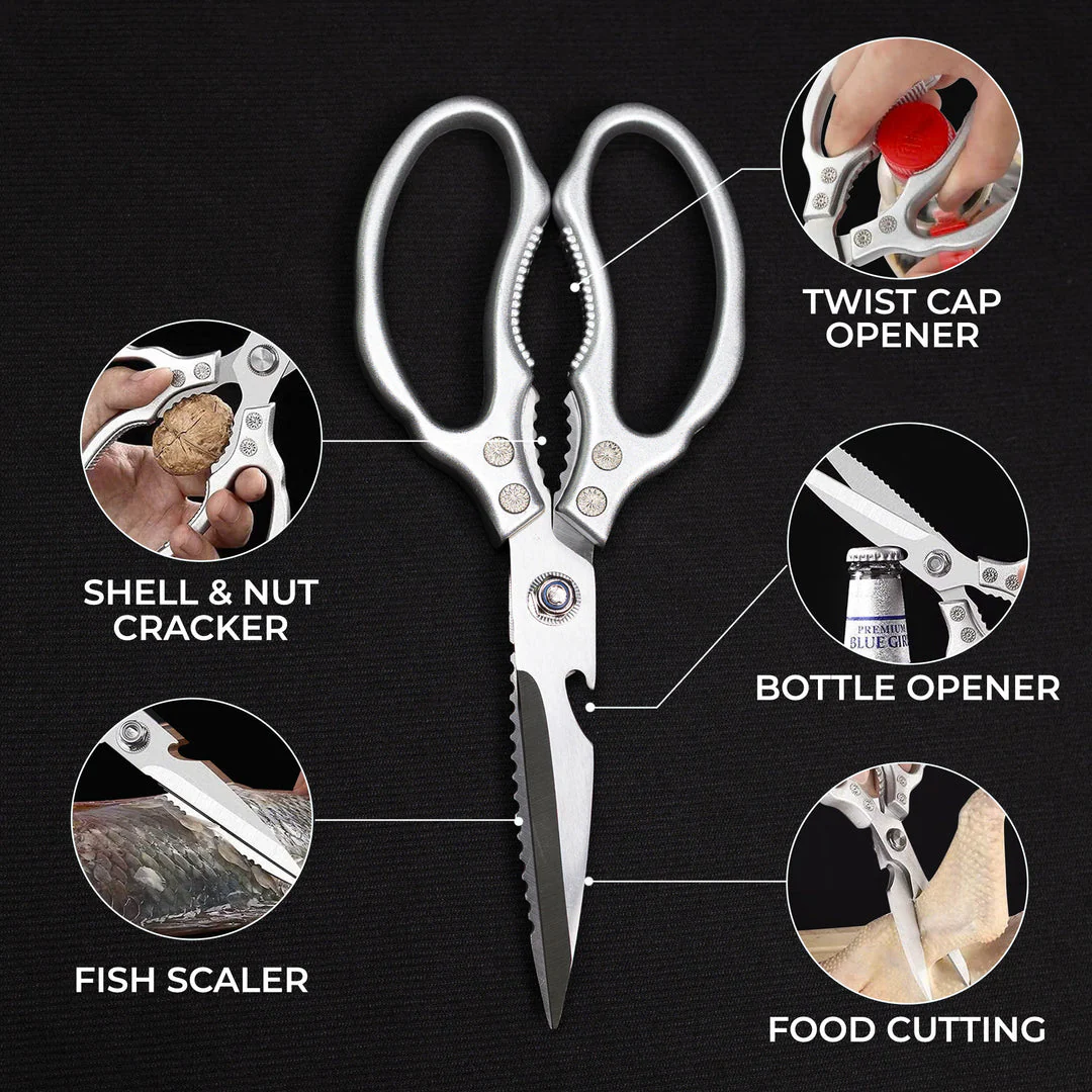 Camellia Oil Blade Care & Pro Multi-Function Kitchen Scissors Gift Set - Image 6
