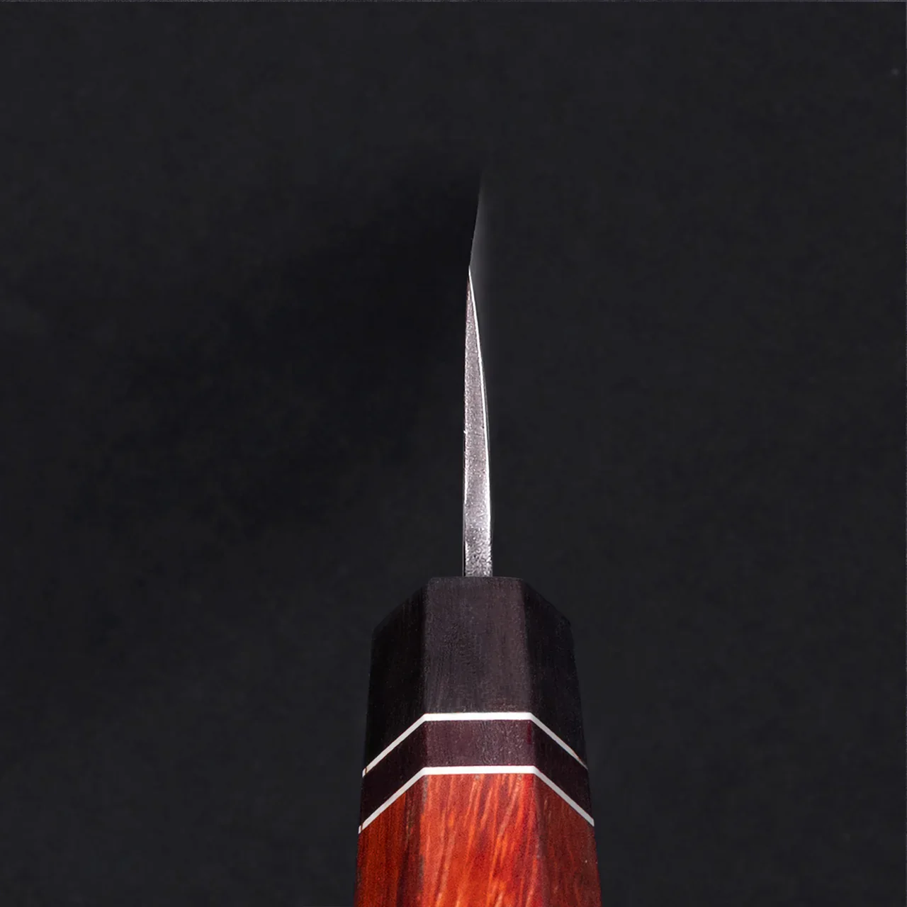Bunka Aogami Damascus Red Ebony Wood Handle + Whetstone - Image 4