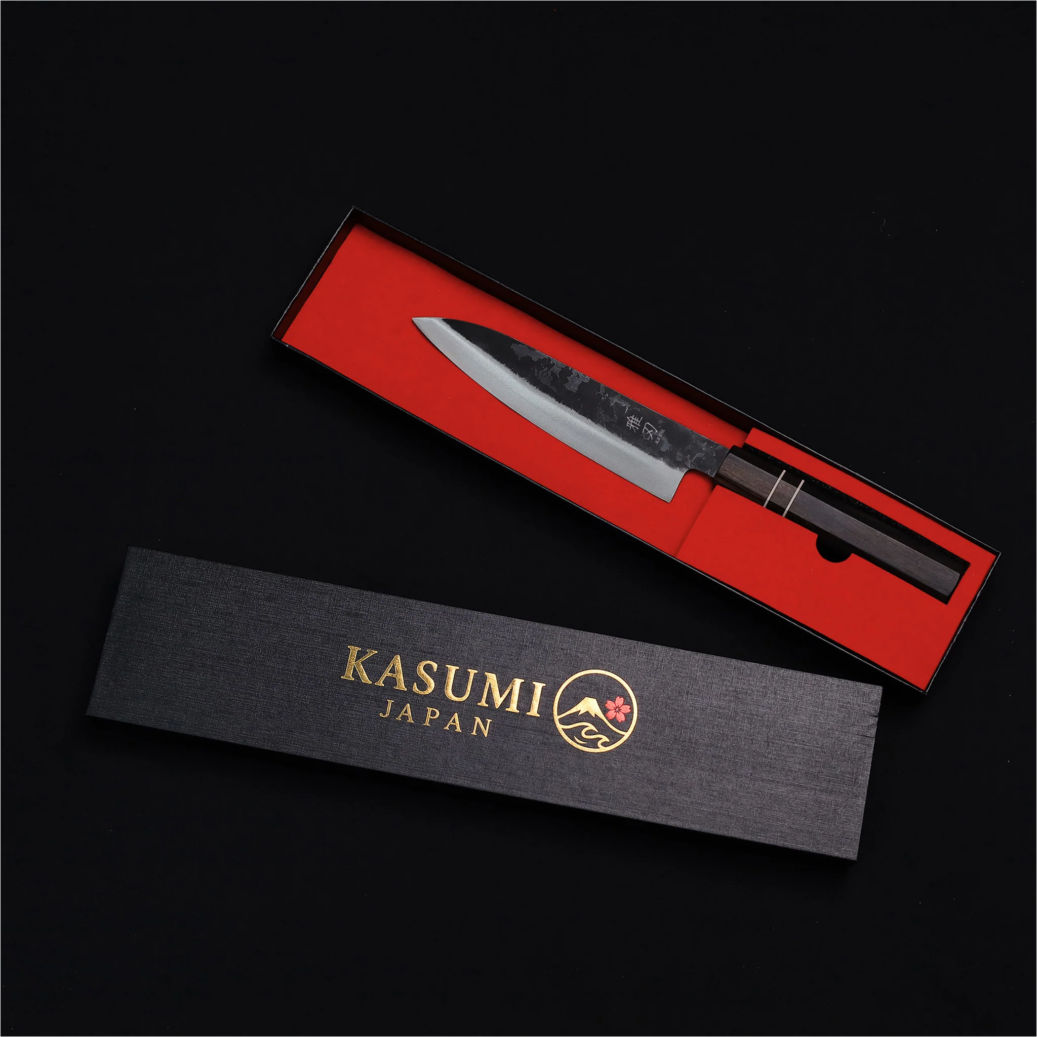 K05 Gyuto Blue Steel Ebony Wood Handle - Image 3