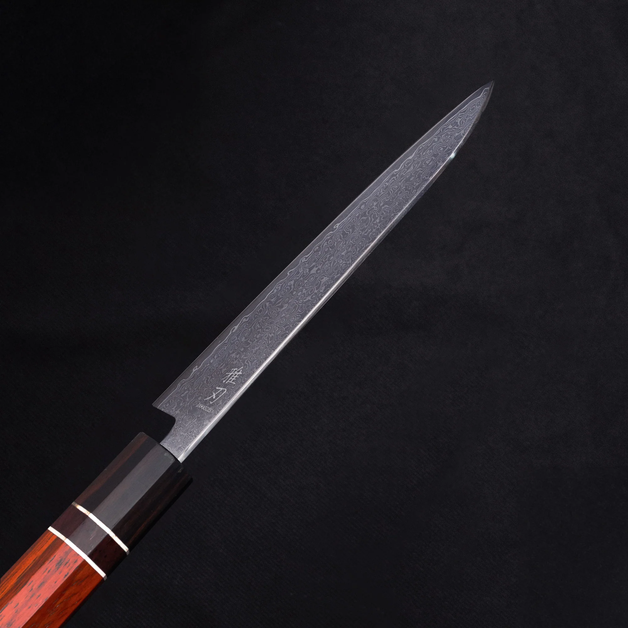 K15 Gyuto Damascus VG10 Ebony Wood Handle - Image 4