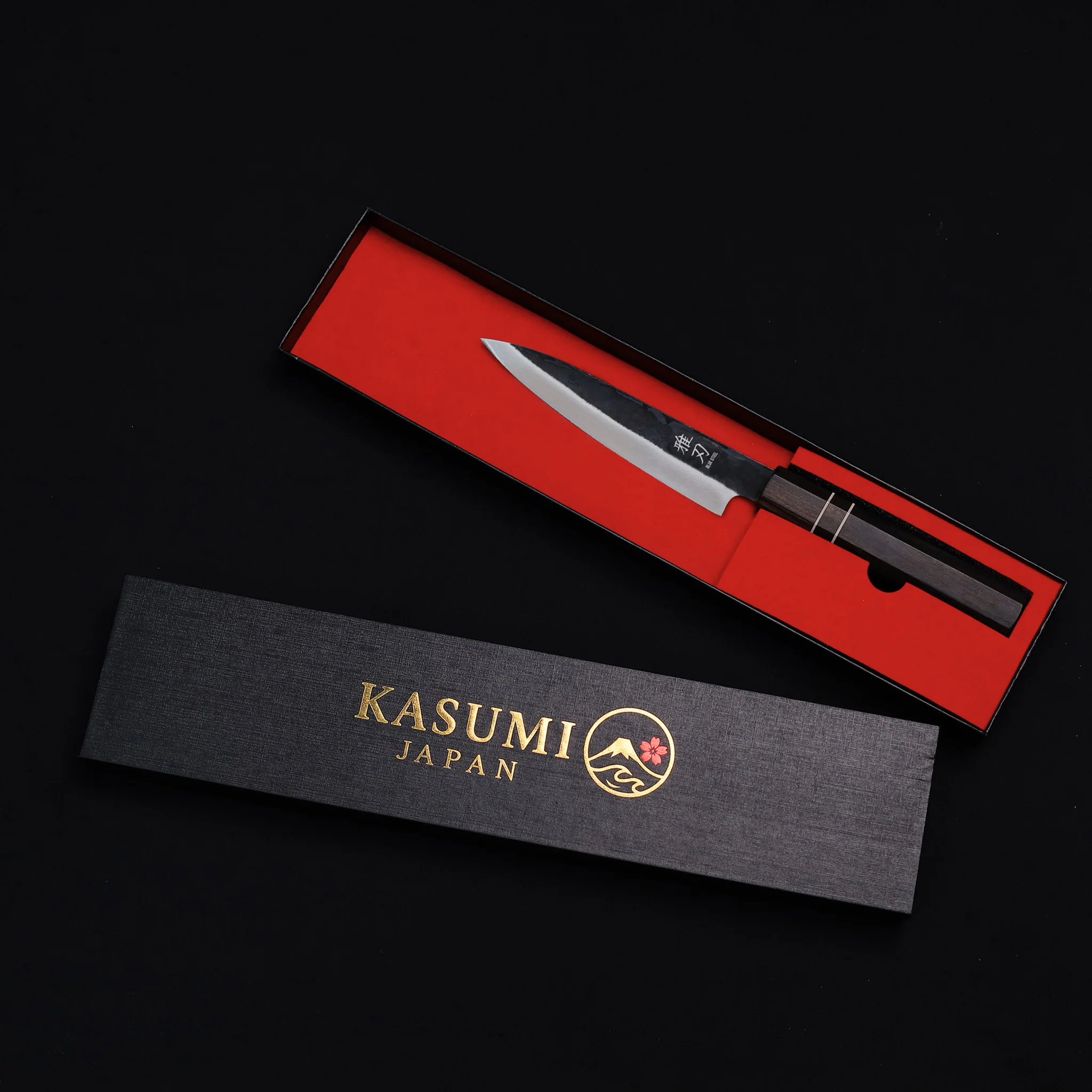 K01 Petty Blue Steel Ebony Wood Handle 140mm/5.5in - Image 7