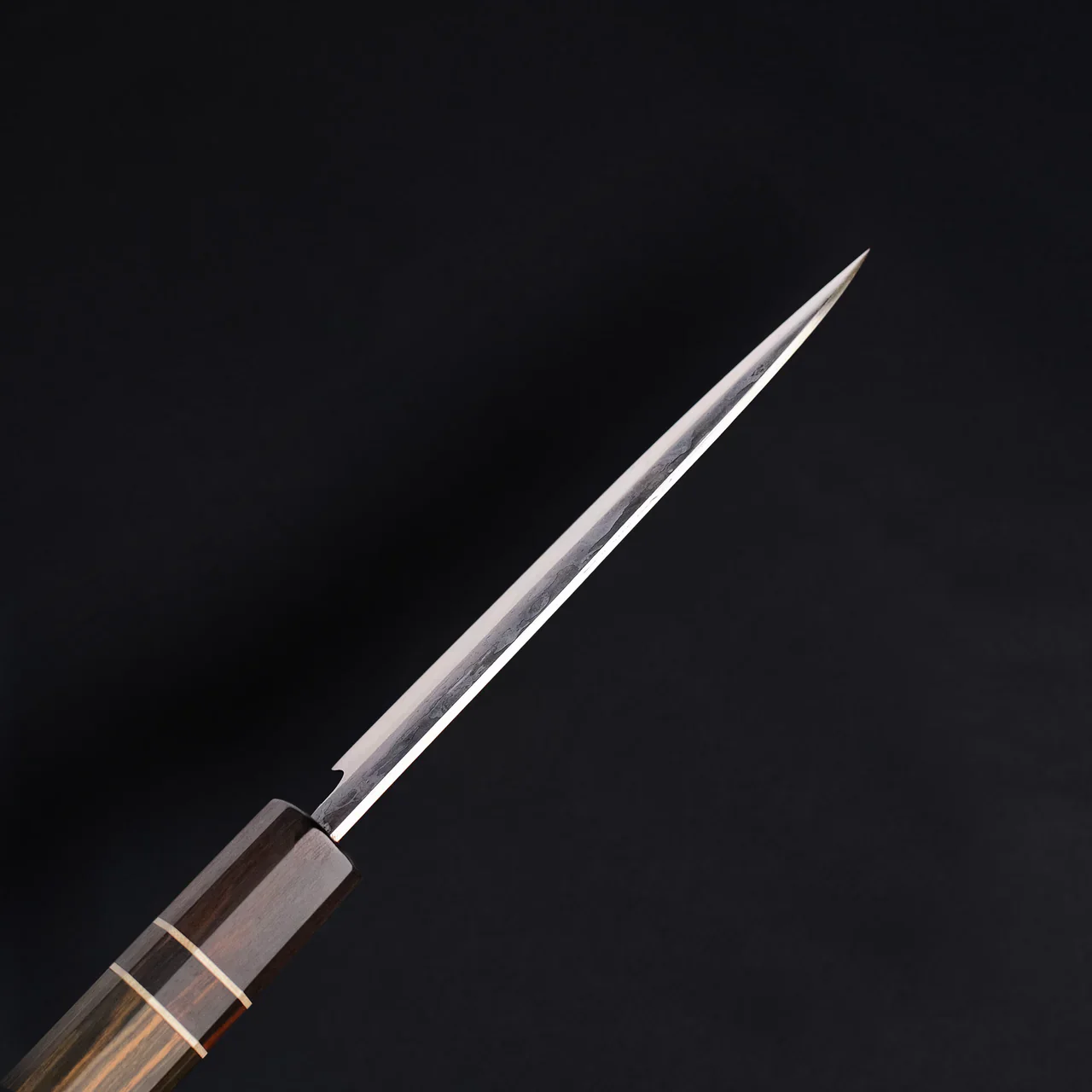 Petty Blue Steel Ebony Wood Handle + Whetstone - Image 4